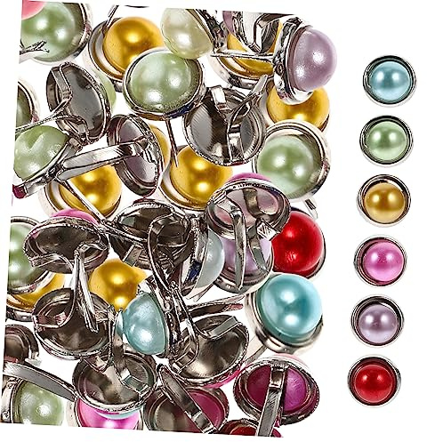 VILLFUL 100 Stück Bunte Brads aus Legierung Zweibeinige Musterklammern Metallstifte für Basteln Scrapbooking Papierdekoration