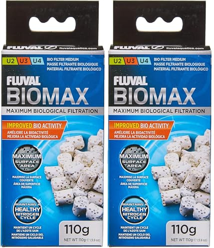 Fluval Biomax, Bio-Ringe mit einem komplexen Porensystem für Nutzbakterien, Innenfilter U2, U3 und U4, 110g (Packung mit 2)
