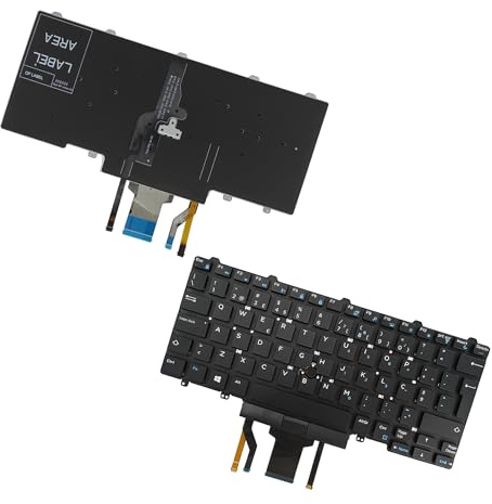 Teclado de Repuesto para Teclado DELL Latitude E5450/E5470/E7450/E7470/E7470/3340/3350/5480/5490 (Portugal)