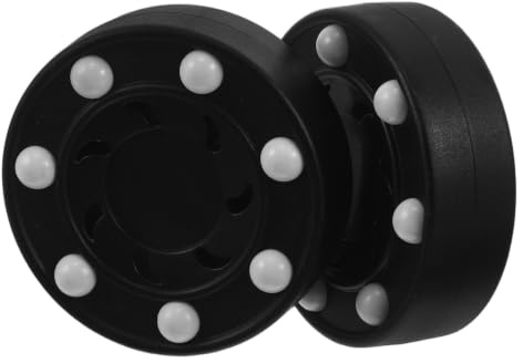 MUSISALY 2 St Svarta Street Hockey Pucks för Träning och Tävlingsspel Mångsidig och Hållbar Hockeyutrustning för Rullskridskoåkning och Ishockey Lätt och Portabel Träningsutrustning