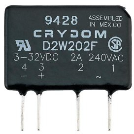 CRYDOM Semiconductor Relay D2W202F 2 A Contact Voltage (Max.): 280 V/AC Zero Voltage Switching 1 pc(