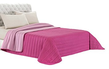 Italian Bed Linen Datex Colcha de Verano Elegant Lila/Fucsia 1 Plaza (170 x 270 cm)