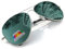 4sold Vintage Retro Original Mirror lens Polarized Sunglasses Glasses Air Force Unisex UV 400 Protection (Green)