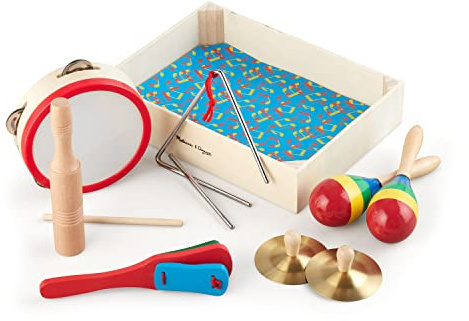Melissa & Doug Strumenti musicali in una scatola | Strumenti musicali | Giocattoli musicali per bambini | 3+ | Regalo per ragazzo o ragazza