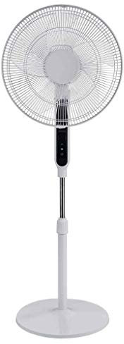 EcoAir Equinox Standing Fan | 16 Inch Pedestal Fan | Low Energy 3.5 Watts/hour | Remote Control | Adjustable Height | 12 Speeds | Touch Control | 12H Timer | 85° Oscillation | DC Motor