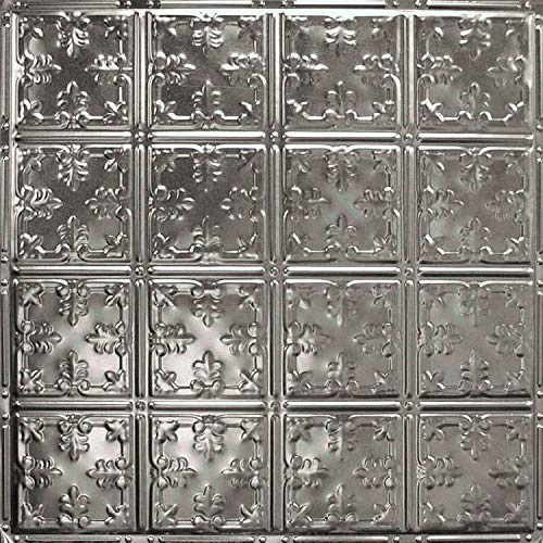 American Tin Ceilings Tin Backsplash [5-Pack with Trim Kit] in Pattern #21 and Stainless Steel Gloss Color 24 x 24 (20 Sq Ft) for Kitchens | Genuine Tin | Made in The USA | Model: kit5-b-p21-ssg