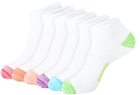 Hanes Women's 6-pair Lightweight Breathable Ventilation Ankle fashion liner socks, White Assorted, 8 12 US