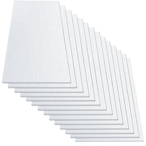 KARAT 10,25 m², Transparent 4 mm, Gewächshaus Stegplatten mit hoher Formbarkeit - 14 Stück - 60,5 x 121 cm - Hohlkammerplatten Doppelstegplatten aus Polycarbonat
