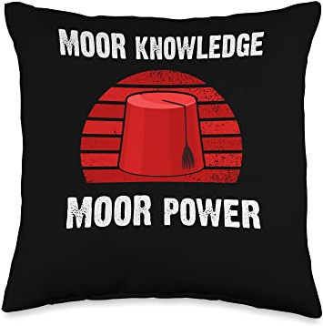Moor Knowledge Moor Power Moorish American Men Women Kids Throw Pillow