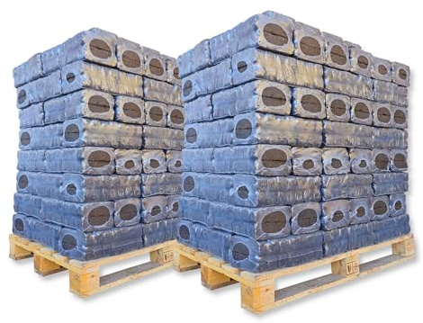 2000kg - 2 Paletten Torfbriketts Torfkohle Naturkohle Braunkohle Gluthalter Dauerbrenner Kamin Ofen Brenn Holz Heiz Kohle Brikett | Energie Kienbacher (2000)
