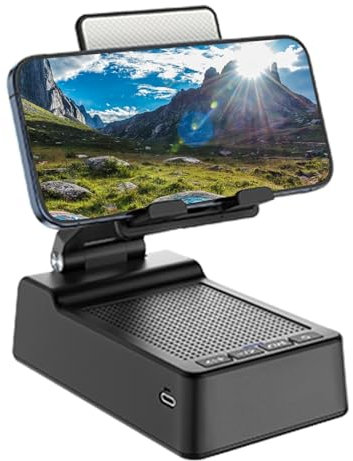 Quzente Soporte para teléfono con Altavoz, Amplificador de Sonido para teléfono móv | Base para Altavoces con Sonido Envolvente nítido,Gadgets para teléfono móvil, Altavoces envolventes inalámbricos