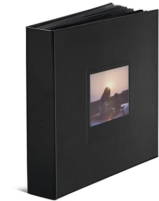 Polaroid Photo Album - Black - Large Photo Album for Polaroid i-Type, 600, and SX-70 instant photos, capacity 160 photos (6368)