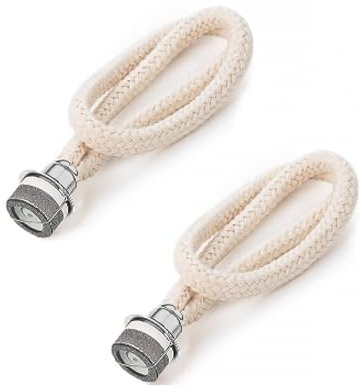 GIONAR 2 Pcs Mèches de Lampe à Huile, Brûleur Catalytique Meche pour Lampe Recharge, Contrôle d'air Aromathérapie pour Toutes Lampe Mèche Décoration de la Maison,18mm Diamètre (Argent)