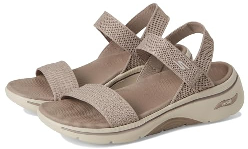 Skechers GO Walk Arch FIT 2.0 Sandal, Sandalia Mujer, Taupe, 38 EU