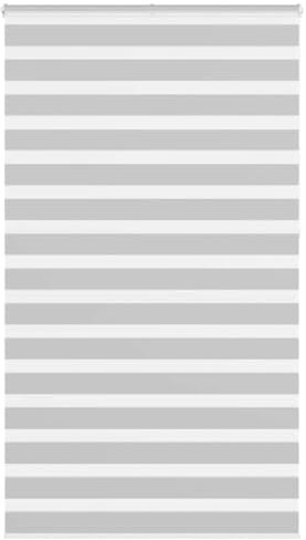 vidaXL Zebrarollo Hellgrau 125x230 cm Stoffbreite 120,9 cm Polyester, Zebra-Rollo, Doppelrollo, Zebra-Jalousie für Fenster, Doppelrollo, Zebra-Rollo