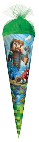 ROTH Sac d'école à motif, Block Game, 22 cm, rond, fermeture en tulle