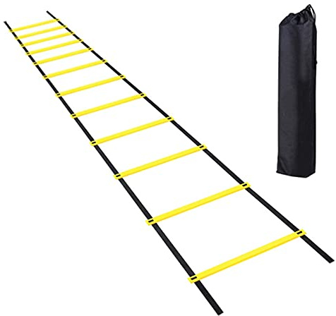 JJvKa 9m Koordinationsleiter,Trainingsleiter Geschwindigkeit Schnelligkeitsleiter Agility/Speed Ladder mit Tasche, Breite von 42 cm, Trainieren Kraft, Ausdauer,Technik zuhause oder im Club