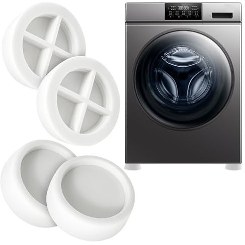 Xpieoyrm Patin Machine à Laver, Lot de 4 Patins Anti Vibration pour machine à laver, Amortisseurs de Pieds Antidérapant, Amortisseurs Anti­vibration pour Machines à Laver Séchoirs et Meubles