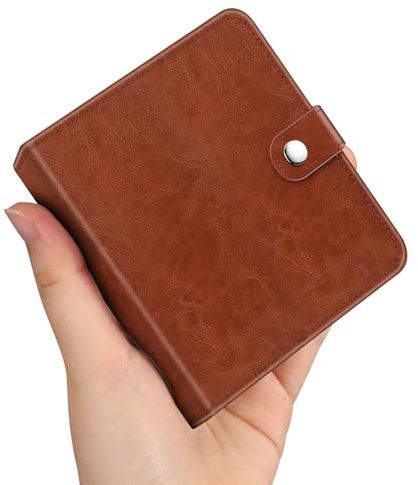 Fintie Small Photo Album Book for 3.5x4.25 Polaroid Films - 52 Pockets Mini Albums Book for Polaoird i-Type/600/SX-70/Fujifilm Instax Wide Instant Camera Pictures, Vintage Brown
