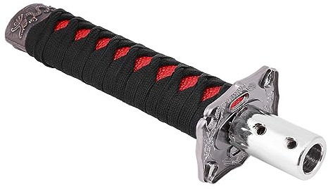 Pretfy Bouton de Levier de Décalage D'épée Japonais, Style Rétro avec Adaptateurs, Installation Facile pour la Plupart des Transmission Manuelles