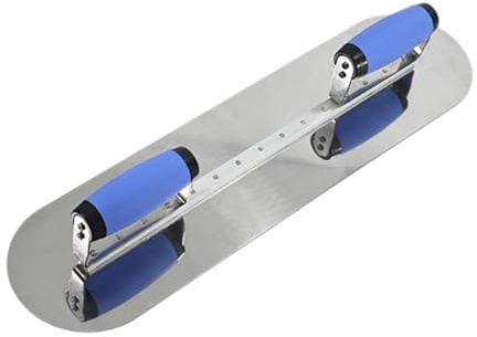 Milageto Cazzuola a doppio manico, cazzuola di finitura per cemento di grandi dimensioni, strumento per intonacatura per pareti in vernice, 22in Double Round