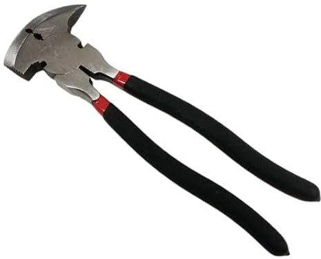 Pince d'escrime 26,7 cm – Pince de clôture robuste avec coupe-fil, marteau à clou et extracteur d'agrafes, 270 mm