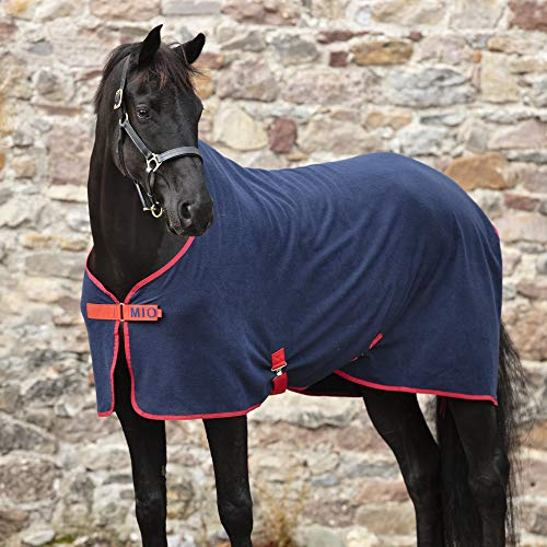 amiGO Horseware Mio Fleece Rug - Navy/Red: 6ft6