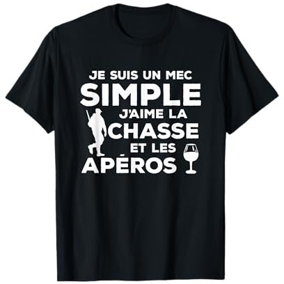 Homme Je Suis Un Mec Simple Drôle De Cadeau Chasse Pour Chasseur Manche courte T-Shirt