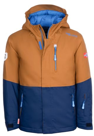 Trollkids Kids Hallingdal Jacket 128, Bronze/Blue