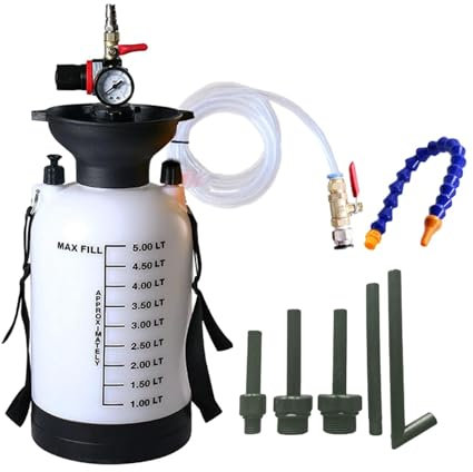 Dickly 5L Pompa del di trasmissione pneumatica Serbatoio dell'olio Riempimento dell'olio pneumatico Pompa dell'olio per ingranaggi Estrattore di, con adattatori