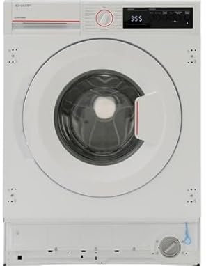 SHARP Lavatrice da incasso ESNIB714BWNA, 7 kg, 15 programmi, 1400 giri/min