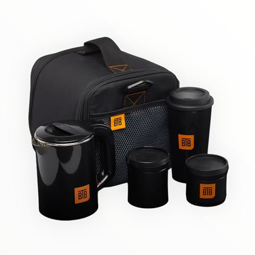 The Better Tea Break - Portable Tea & Coffee Making Kit - Small Travel/Camping Kettle, Inc cup, storage cannisters and easy travel carry bag