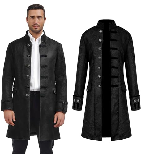 Men's Steampunk Jacket Medieval Vintage Blazer Coat Gothic Tailcoat | Medieval Costume Men Retro Steampunk Vintage Gothic Jacket Victorian Fancy Dress Coat Men