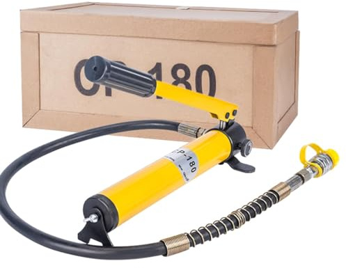 Manuell hydraulisk handpump med tryckmätare, bärbar och effektiv för enkelverkande verktyg – perfekt för hydrauliska tillämpningar av separata typ