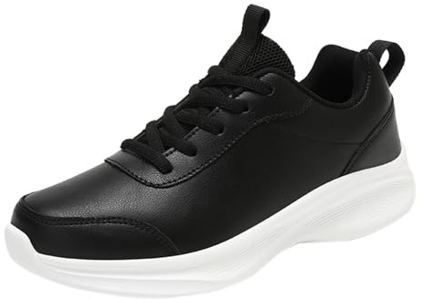 Chaussures de sport pour homme - Noir - En cuir - Imperméables - Antidérapantes - Chaussures de marche - Chaussures de loisirs - Légères - Chaussures basses - Chaussures de jogging sportives, gris