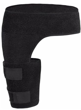 DOKRIN 1 faja de compresión para muslo y cadera, vendaje inguinal, soporte ajustable para el dolor de cadera, soporte inguinal, vendaje para cadera y pierna para muslo y soporte del nervio ciático.