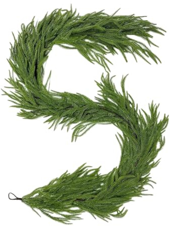 Garland De Cedro De Navidad - Decoraciones De Fiesta De Navidad | Garland De Vegetación Artificial Confiable Para Invierno Para Porches De Interior Al Aire Libre Chimeneas De La Puerta Delantera Jardí