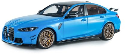 Solido BMW M3 G80 Performance Parts 2025 – Diecast modellbil, modern Performance sportbil, detaljerad tuning miniatyr, blå, 1:18