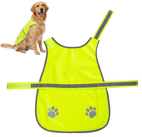 Giubbotto Riflettente Cani Mantello Riflettente Con Alta Visibilità E | Giubbotto Da Lavoro Cani per Esterno, Corsa, Caccia, Notte, Pioggia, Sole, Auto, Bici e Campeggio