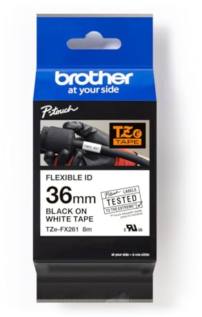 Brother TZe-FX261 - Black on white - Roll (3.56 cm x 8 m) 1 cassette(s) flexible tape - for P-Touch PT-3600, 530, 550, 9200, 9400, 9500, 9600, 9700, 9800, D800, E800, P900, P950