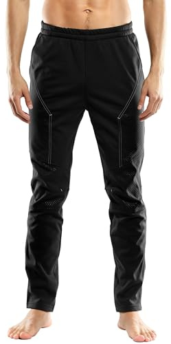 INBIKE Cycling Running Pants Jogger Winter Windproof Long Straight Sweat Pants Black Large TJ