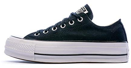 Converse Womens All Star Lift Ox Platforms Trainers Black 4 UK