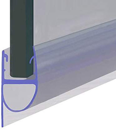 Shower or Bath Screen Door Seal | Fits 4, 5 or 6mm Glass | Round Bubble with Soft Straight Fin, Seals Gaps of Up to 15mm | 80cm, 90cm, 140cm or 2m Long | SEAL047 (200cm)
