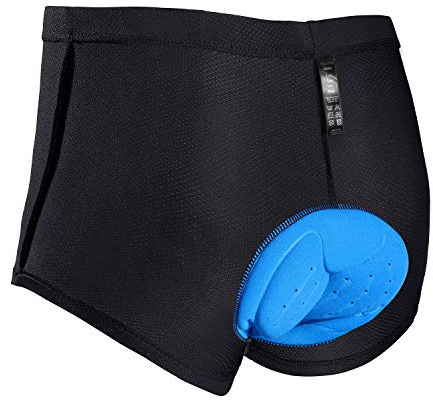 JXJFOZ Radunterhose Herren - Fahrradunterhose Mit Sitzpolster - Radfahrer Unterhose - Radlerunterhose - Fahrradunterwäsche (L-Black)