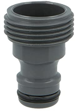 Amig - Adattatore Maschio Per Unione Del Rubinetto Con Tubo,3/4'',Connessione Veloce E Facile Per Tubi D'Acqua,Unione Filettata,Plastica Abs E Gomma,Grigio R03