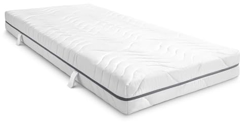 Sleezzz Smart madrass, Stiftung Warentest Note 1,9 (utgåva 02/2023), 90 x 200 cm, höjd 18 cm, hårdhetsgrad H3, 7 zoner med luftminnesskum (80 x 200 cm)