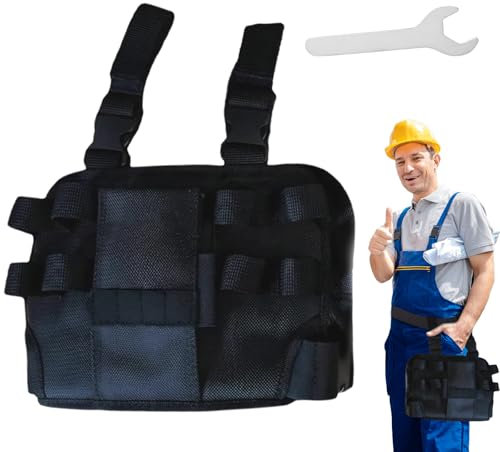 Custodia per Attrezzi Con Clip Da Cintura,Custodia Portautensili per Gamba,Fondina Portautensili per Gamba,Tasche Multiple per Utensili Manuali,Viene Fornito Con 1 Piccola Chiave Inglese