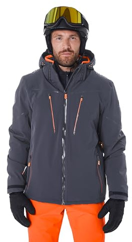 killtec Hombre Chaqueta de esquí/chaqueta funcional con capucha con cremallera, protección contra la nieve y ventilación en las axilas KSW 50 MN SKI JCKT, nachtblau, M, 43441-000