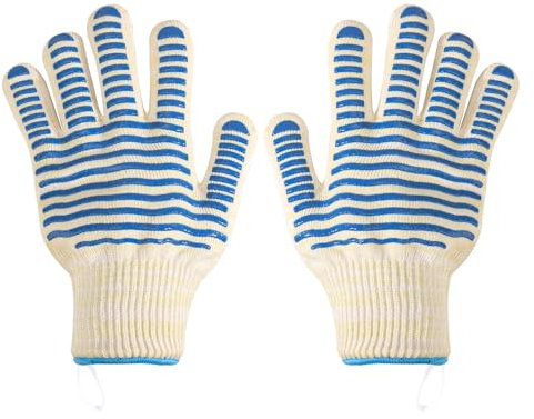 Gant de Four Anti Chaleur, 500 °C Gants Résistants à la Chaleur en Silicone Gants de Gril Gants de Four Antidérapants Ignifuges Gants de Barbecue Gants de Cuisine pour Cuisine Pâtisserie