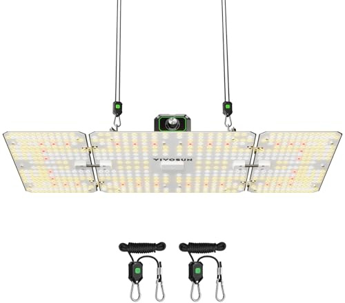 VIVOSUN 200W LED Odlingslampa för Växter, Fullspektrum Lumalight med Hög PPFD och Dimmfunktion, Smart Växtbelysning för Krukväxter, Odlingstält, Grönsaker och Blomning